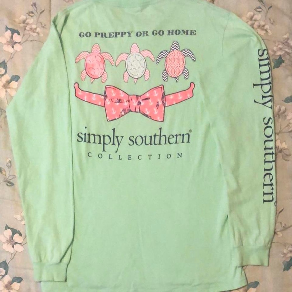 Simply Southern Mint Green Long Sleeve T-Shirt